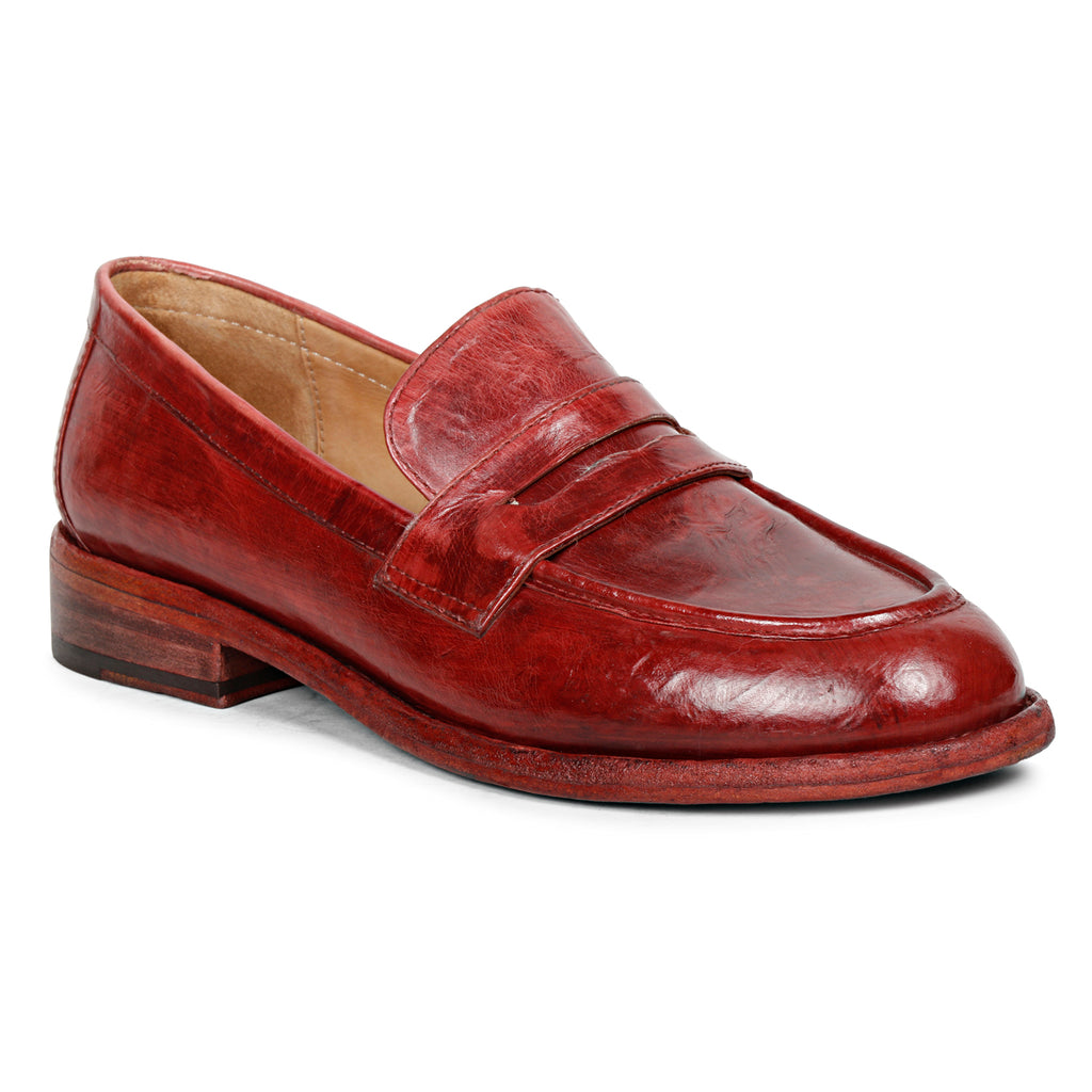 Micola Scarlett Red Leather Loafers - FutureBrandsGroup