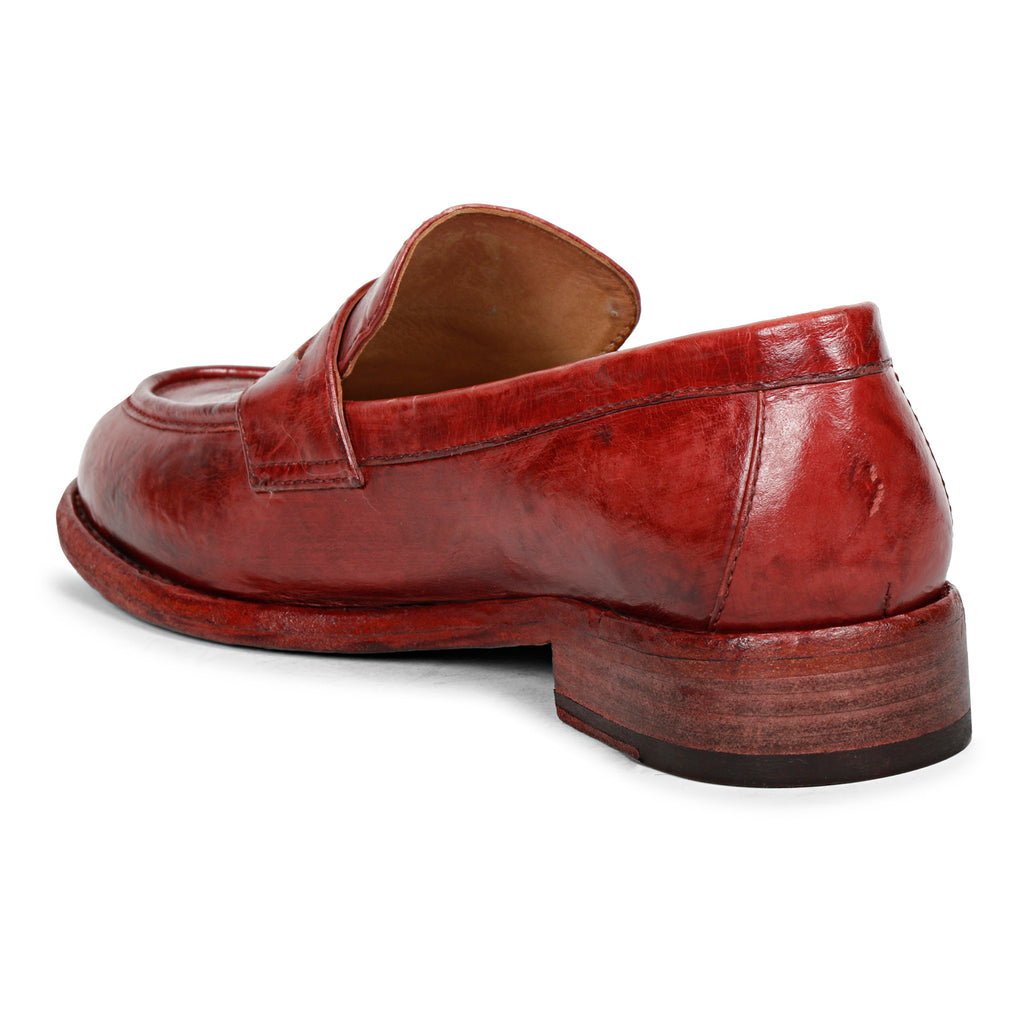 Micola Scarlett Red Leather Loafers - FutureBrandsGroup