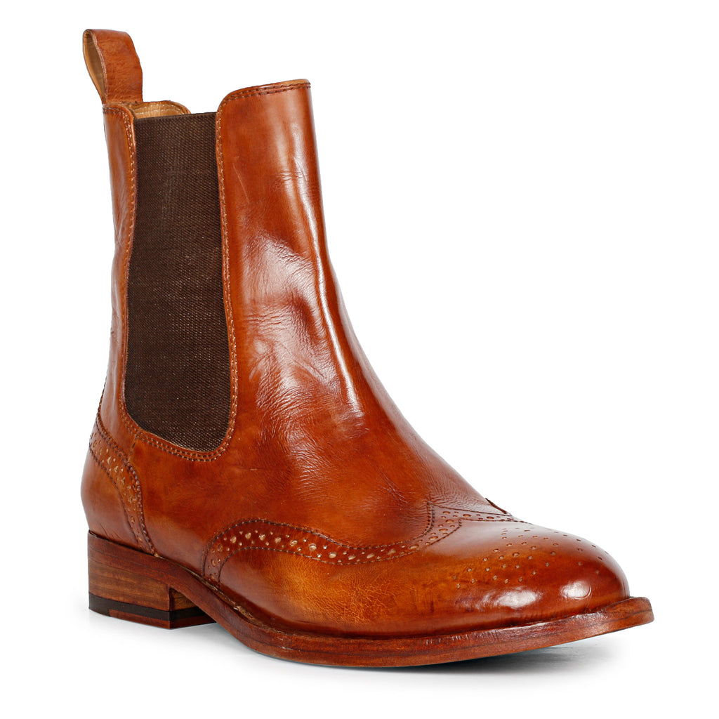 Saint G | Santina Congnac Leather Ankle Boots | Future Brands Group