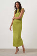 MZL Sleeveless Gathered Dress Green