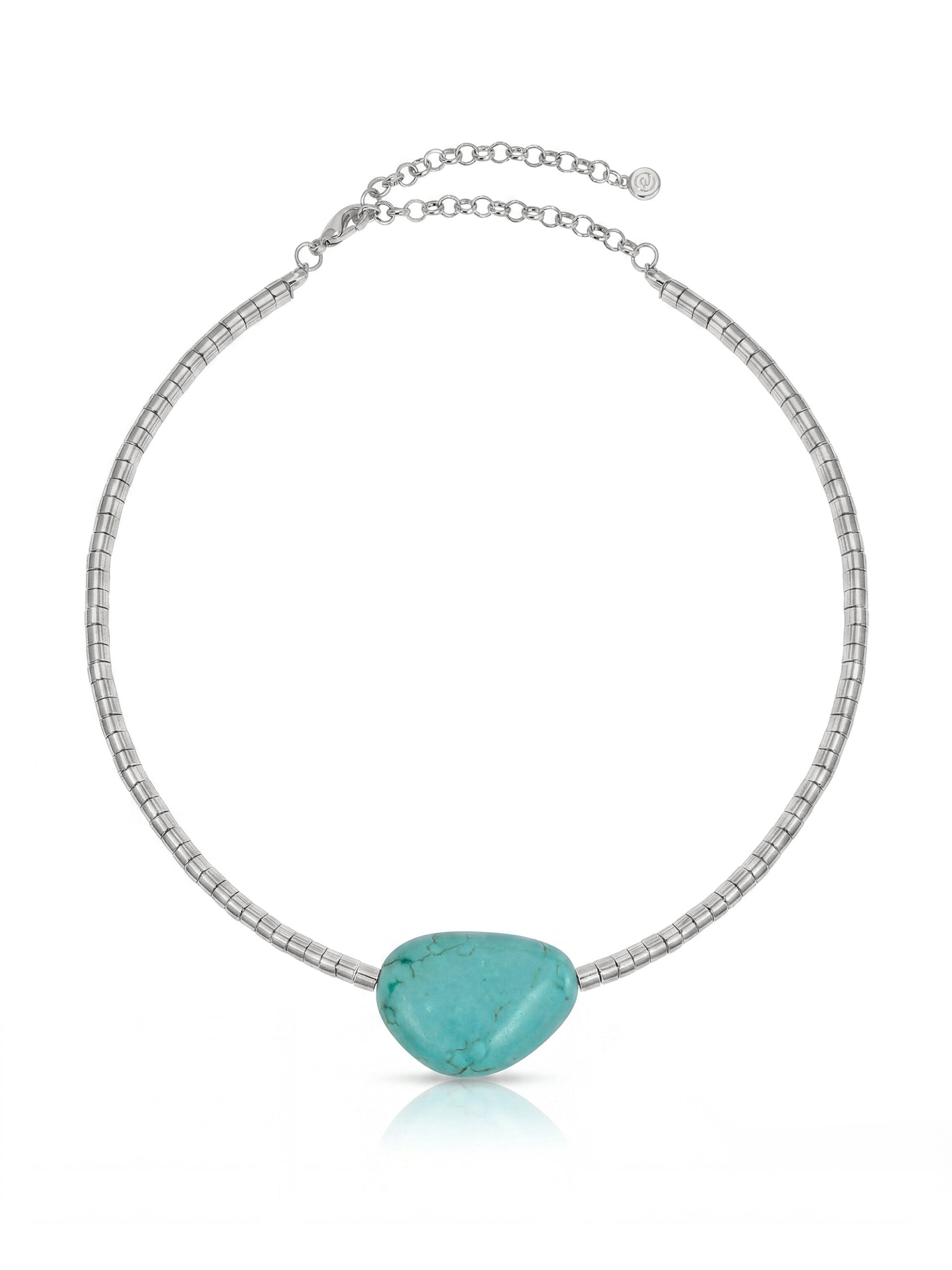 Beaded Turquoise Nugget Necklace