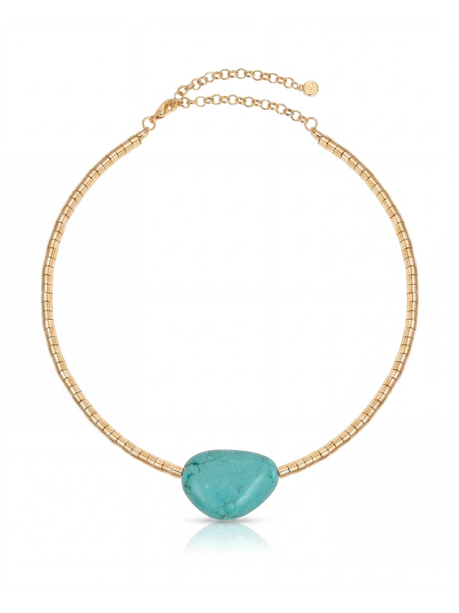 Beaded Turquoise Nugget Necklace