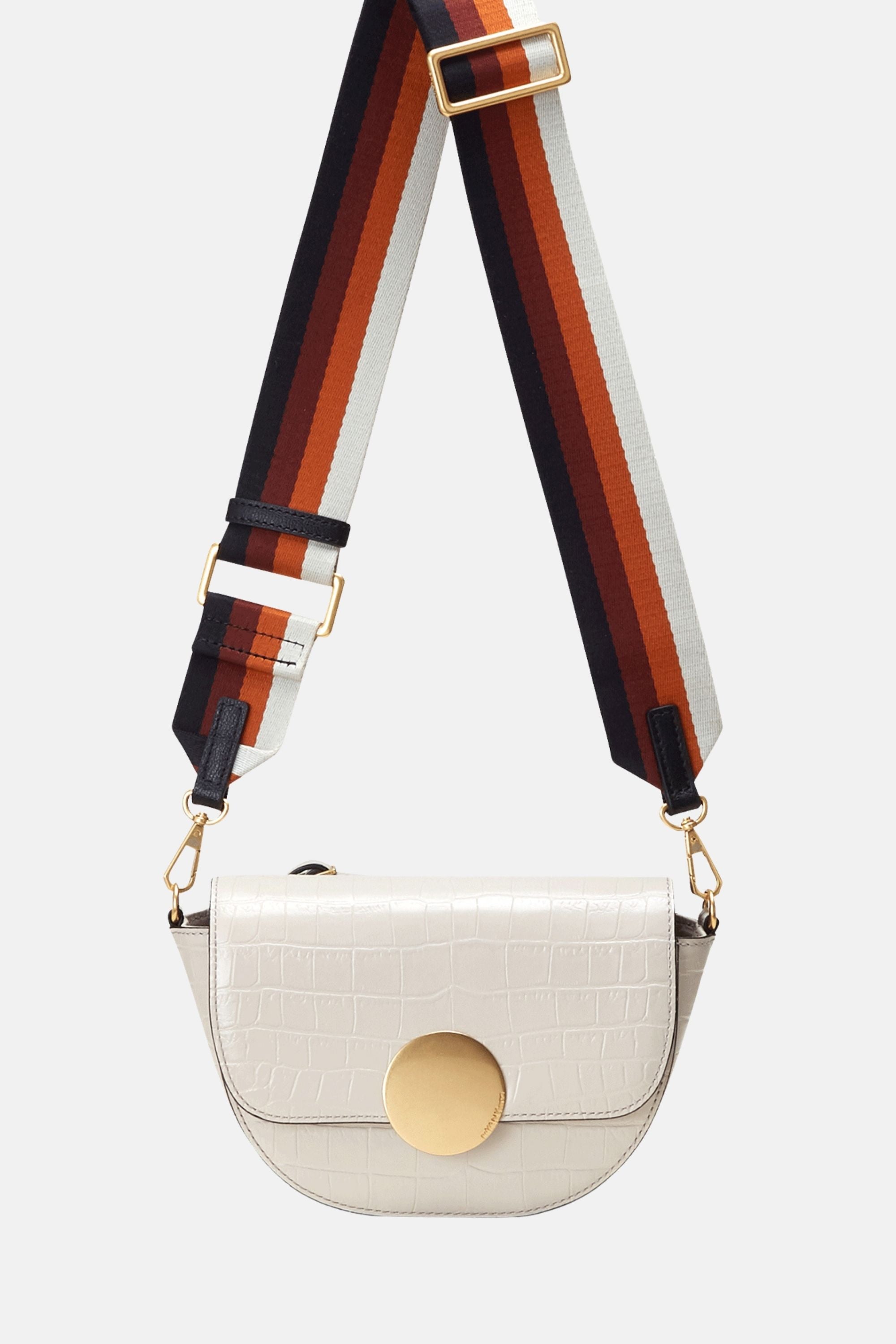 Oryany - Lottie Croco Crossbody Small Handbags - Cream / One size