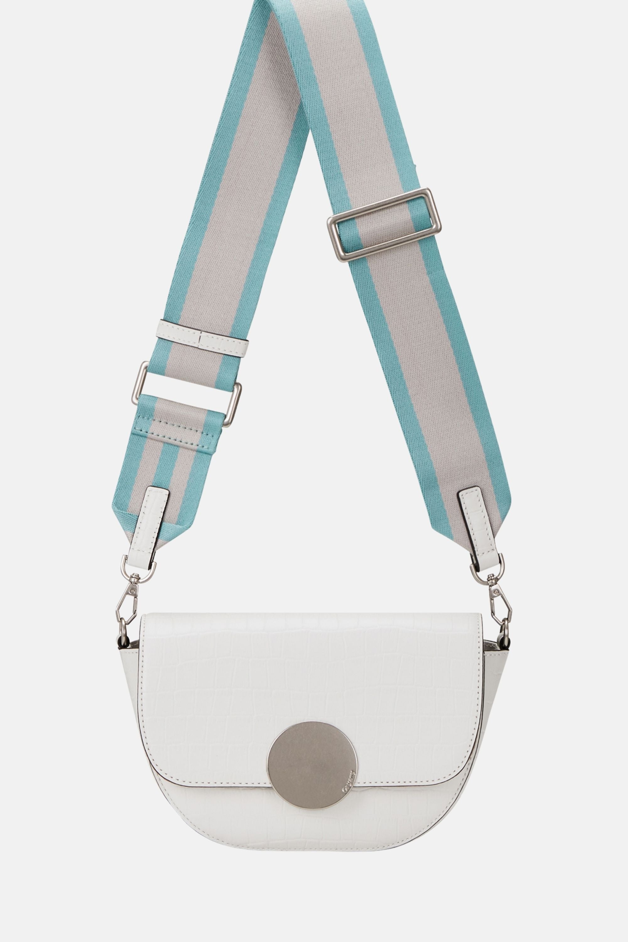 Oryany - Lottie Croco Crossbody Small Handbags - Off White / One size