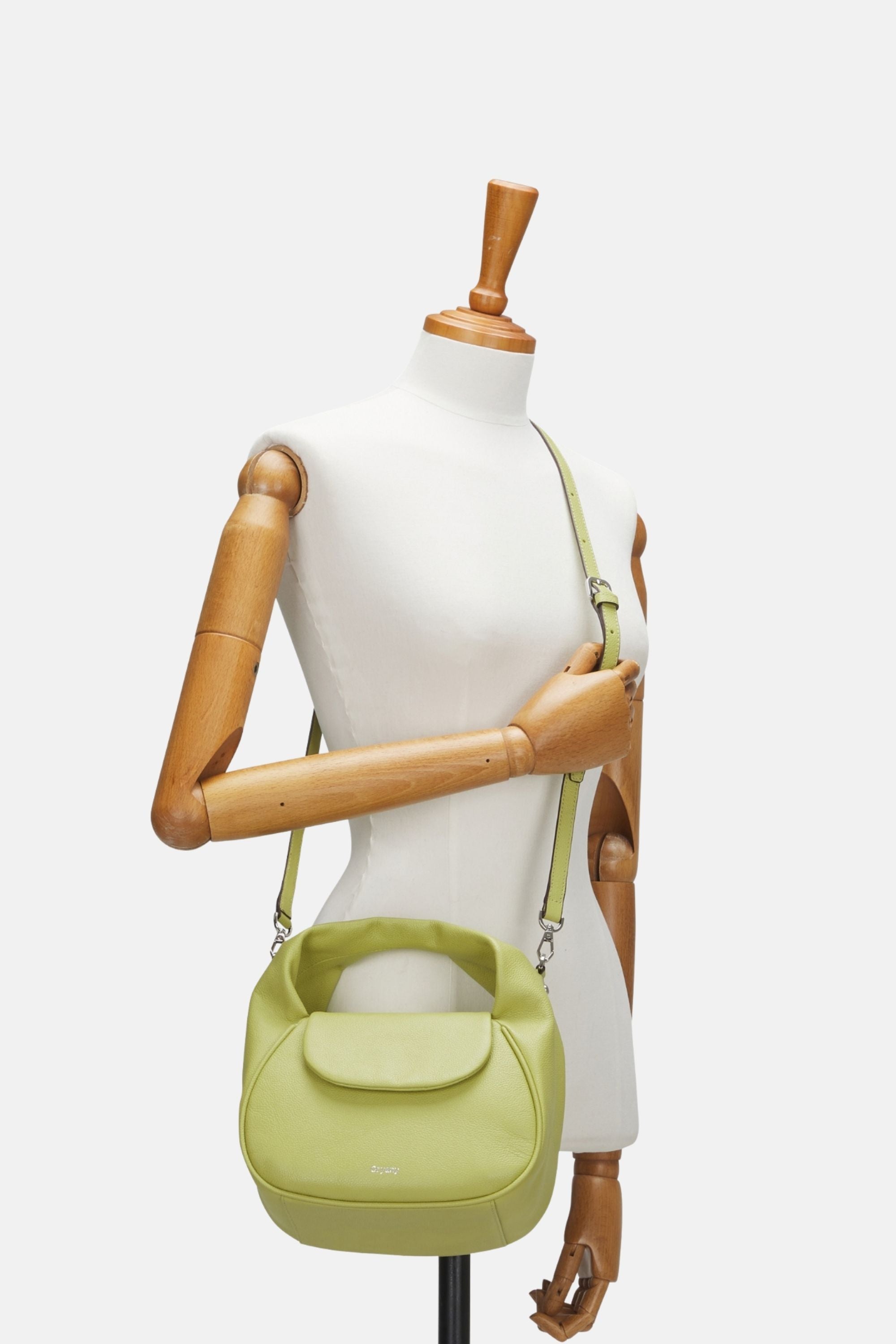 Sample Product - Oryany - Anaan Medium Satchel Tote – Top Handle Crossbody Bag - Sweet Green  Leather