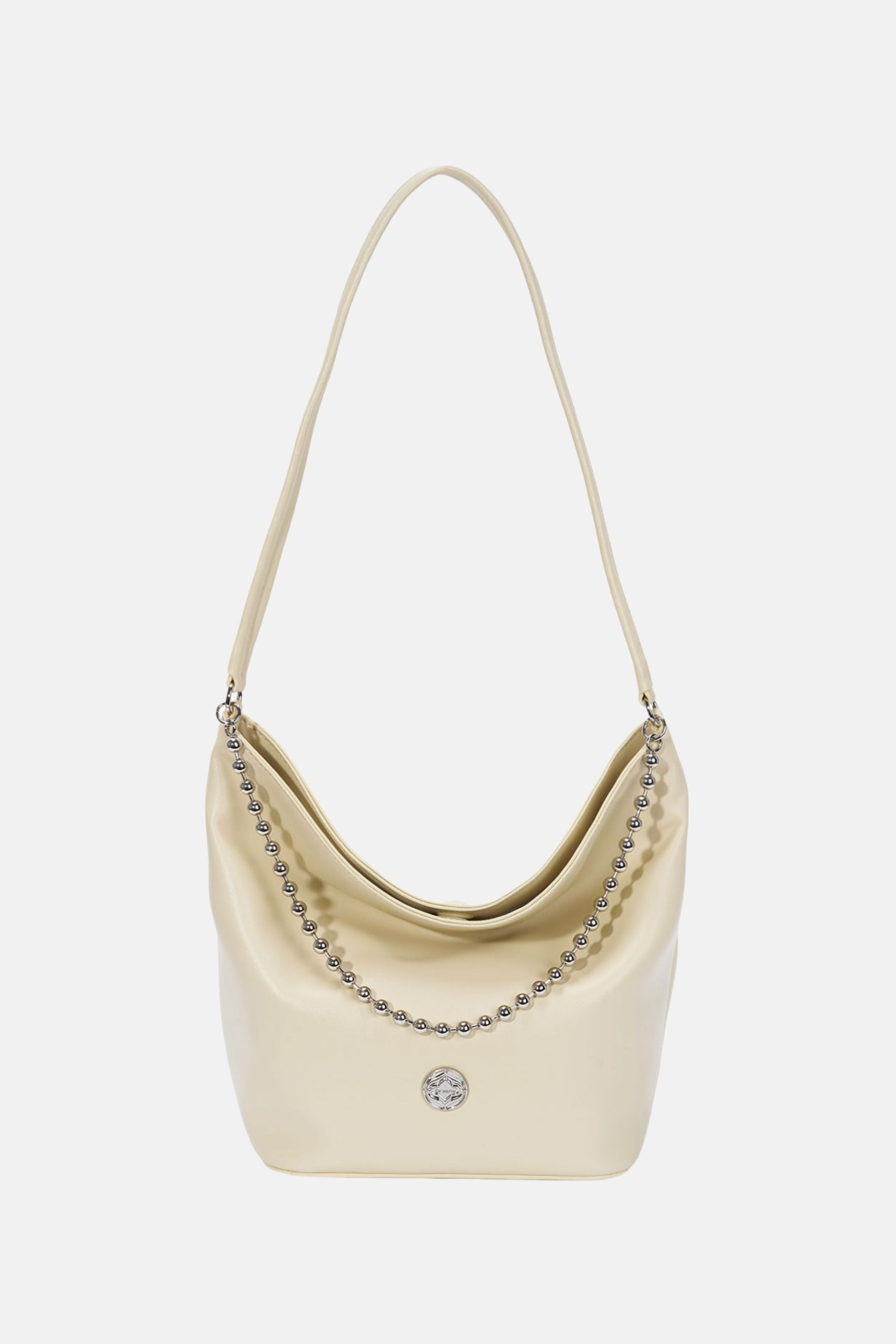Ball Chain Bucket Bag - Lemon Cream / One size