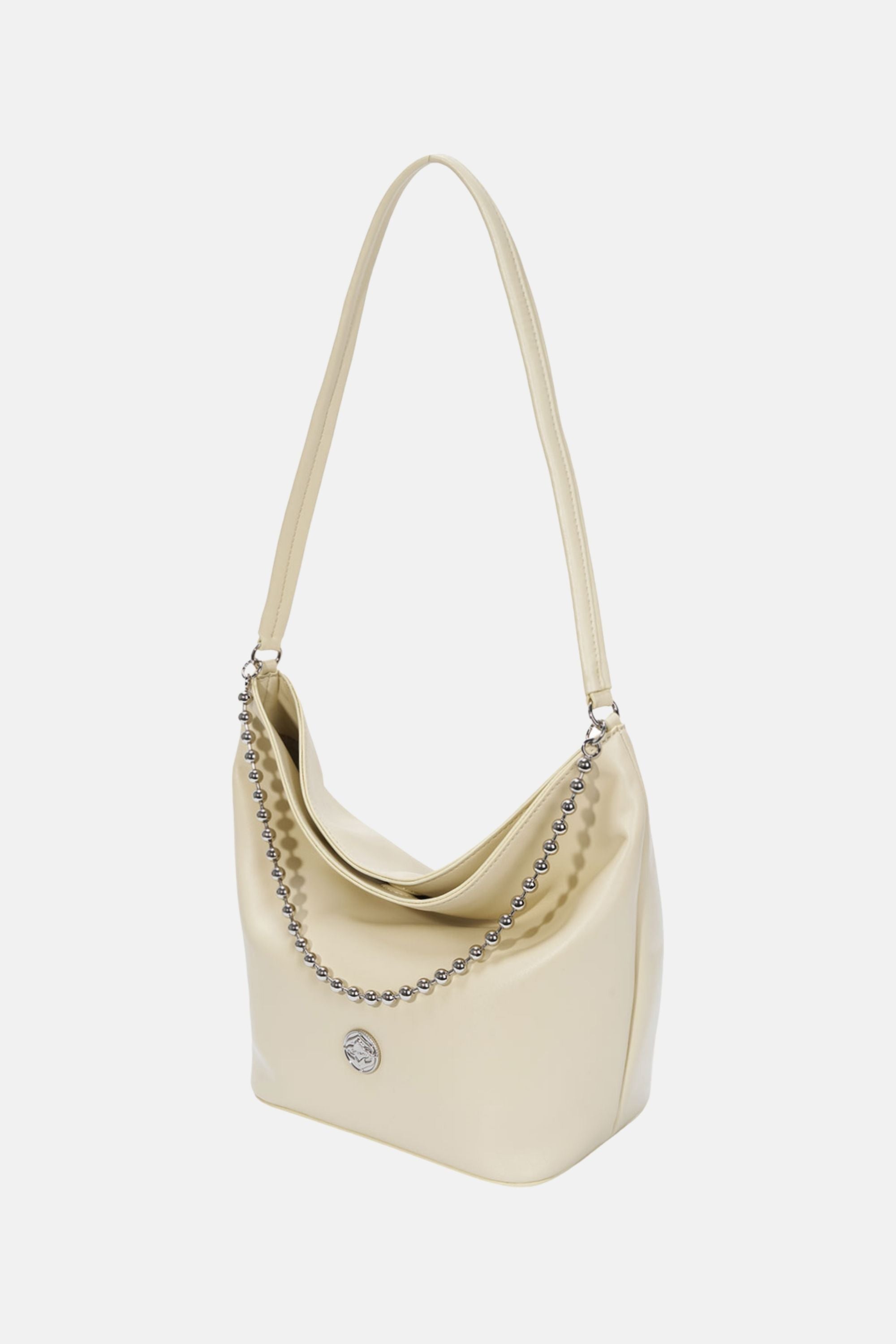 Ball Chain Bucket Bag - Lemon Cream / One size