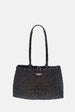 Sample Product - Oryany - Kayla Handwoven Leather Shoulder Bag – Medium Satchel - Dark Choco