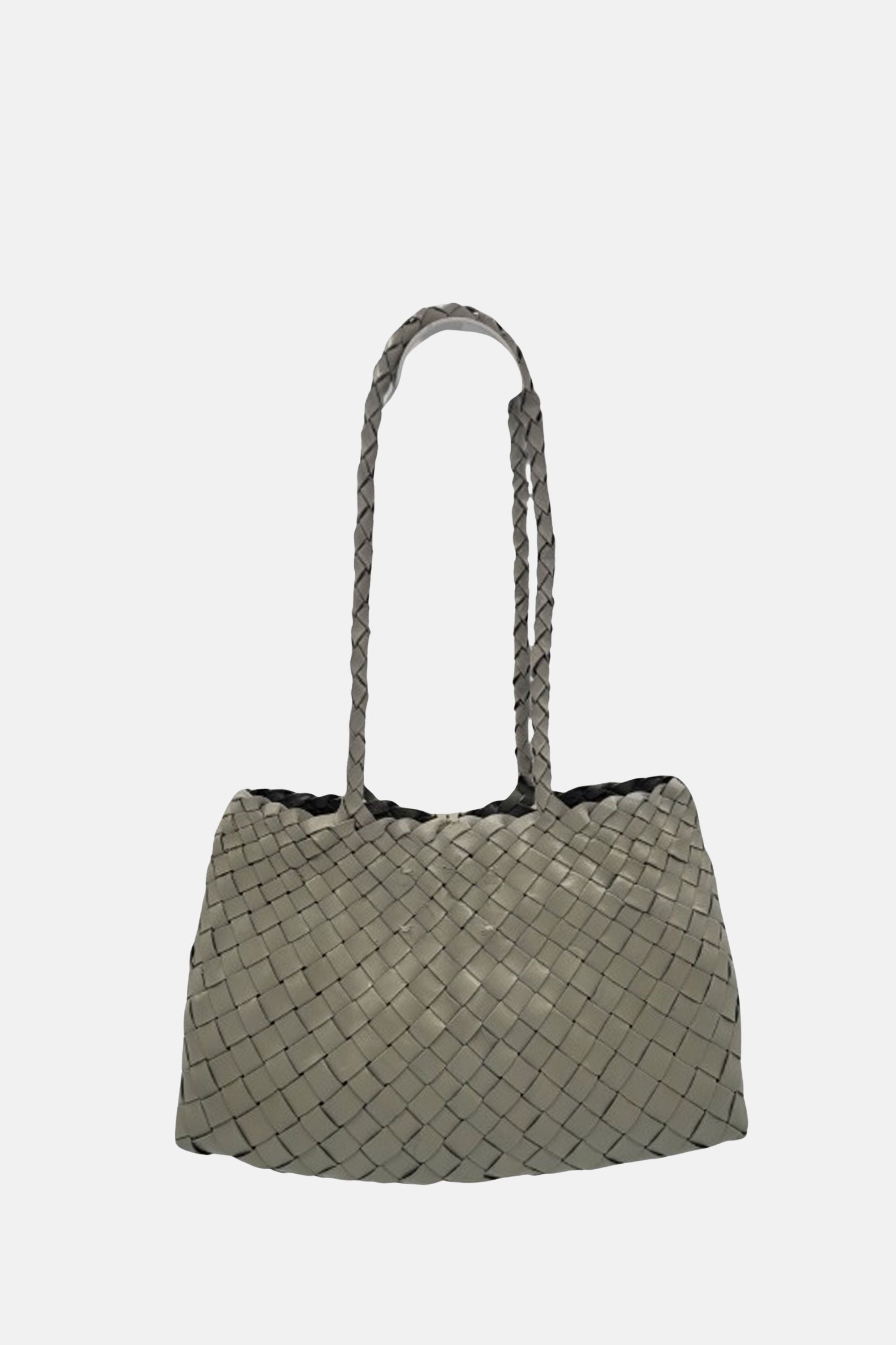 Sample Product - Oryany - Kayla Handwoven Leather Shoulder Bag – Medium Satchel - Sand Beach