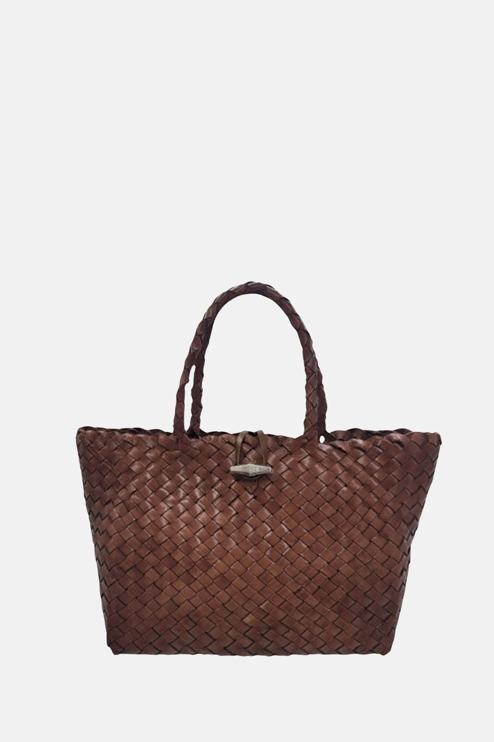 Sample Product - Oryany - Kayla Handwoven Leather Satchel Bag -– Small Satchel - Cafe Latte