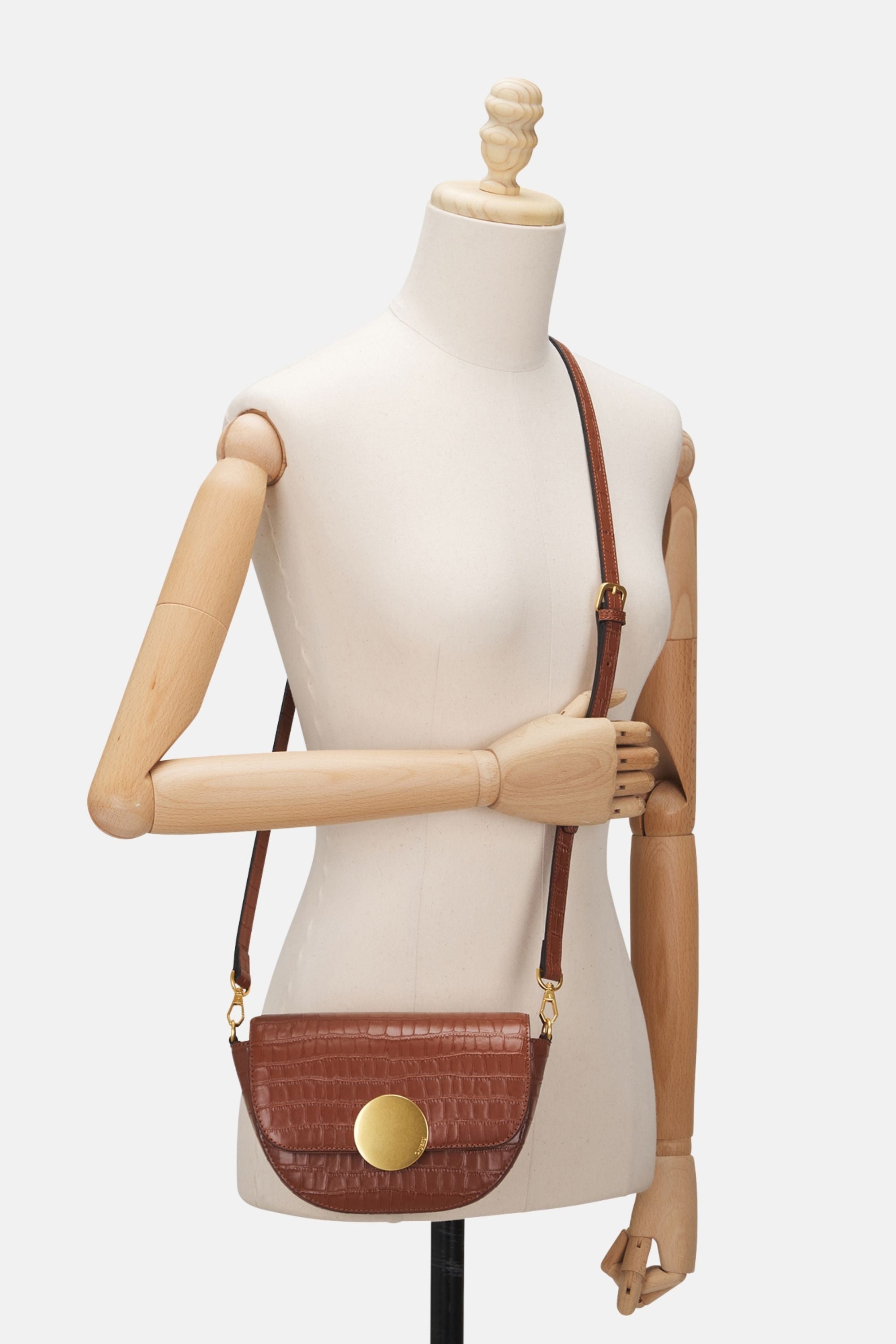 Lottie Croco Crossbody - Small Crossbody - Toffee Tan / One size