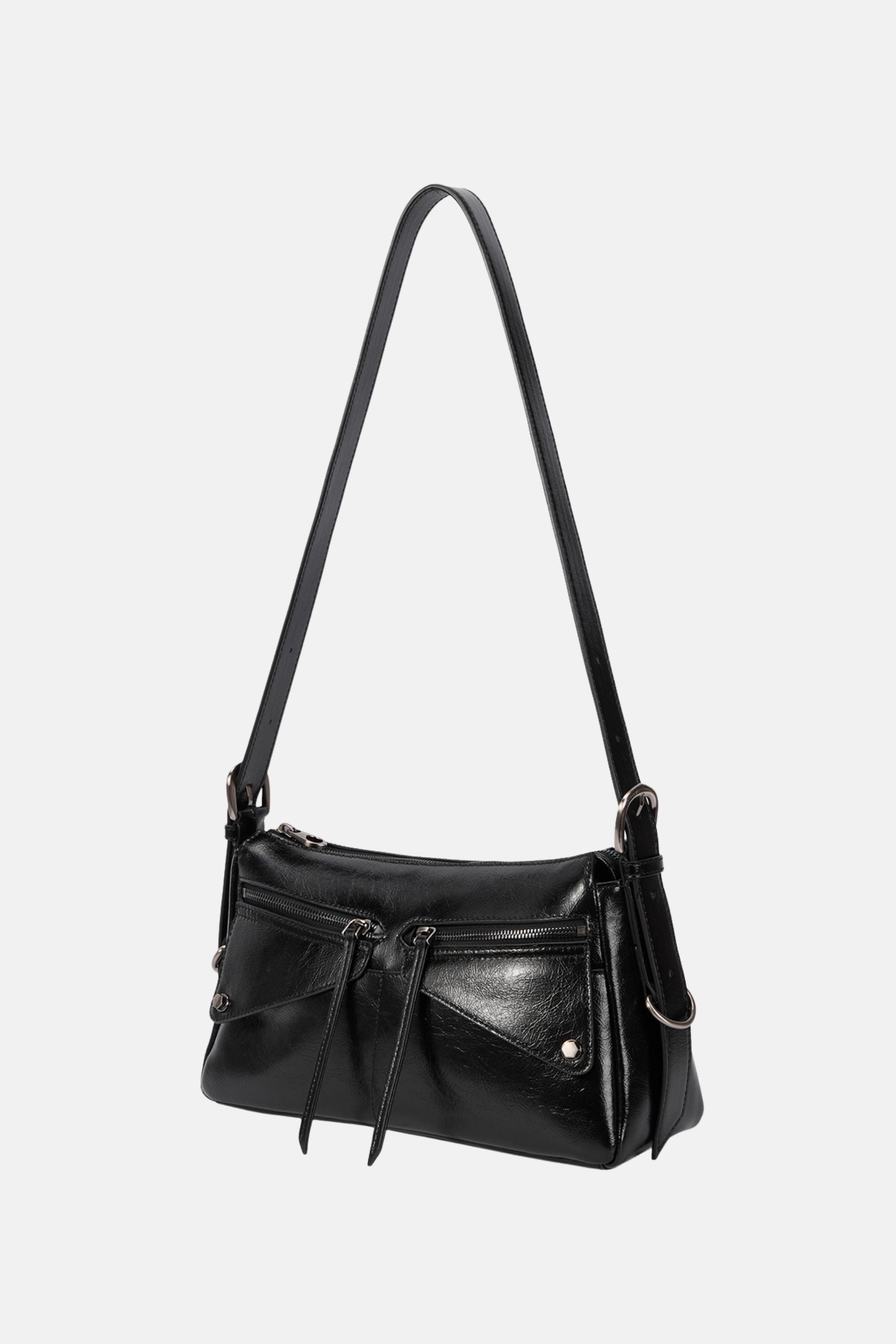 Oryany - Moto Shoulder Medium Should Bag Handbags - Black / One size