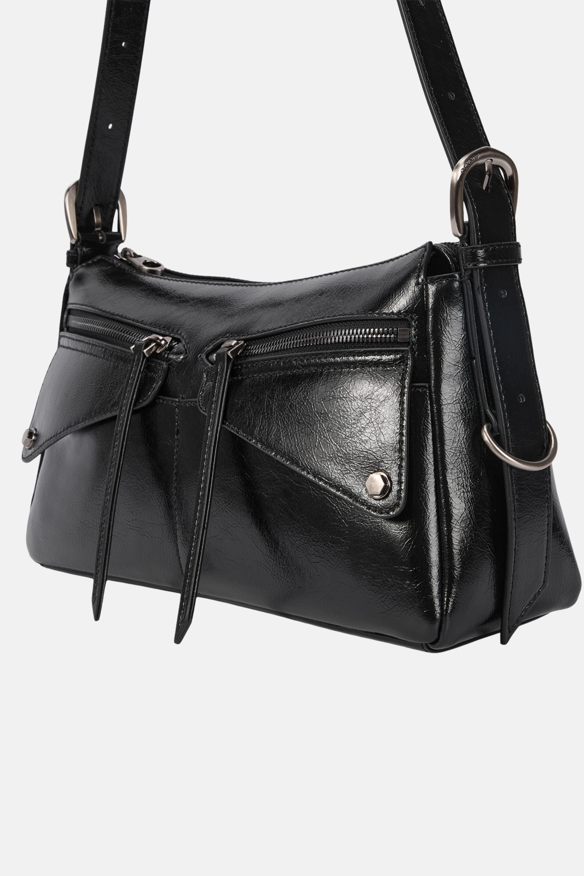 Oryany - Moto Shoulder Medium Should Bag Handbags - Black / One size