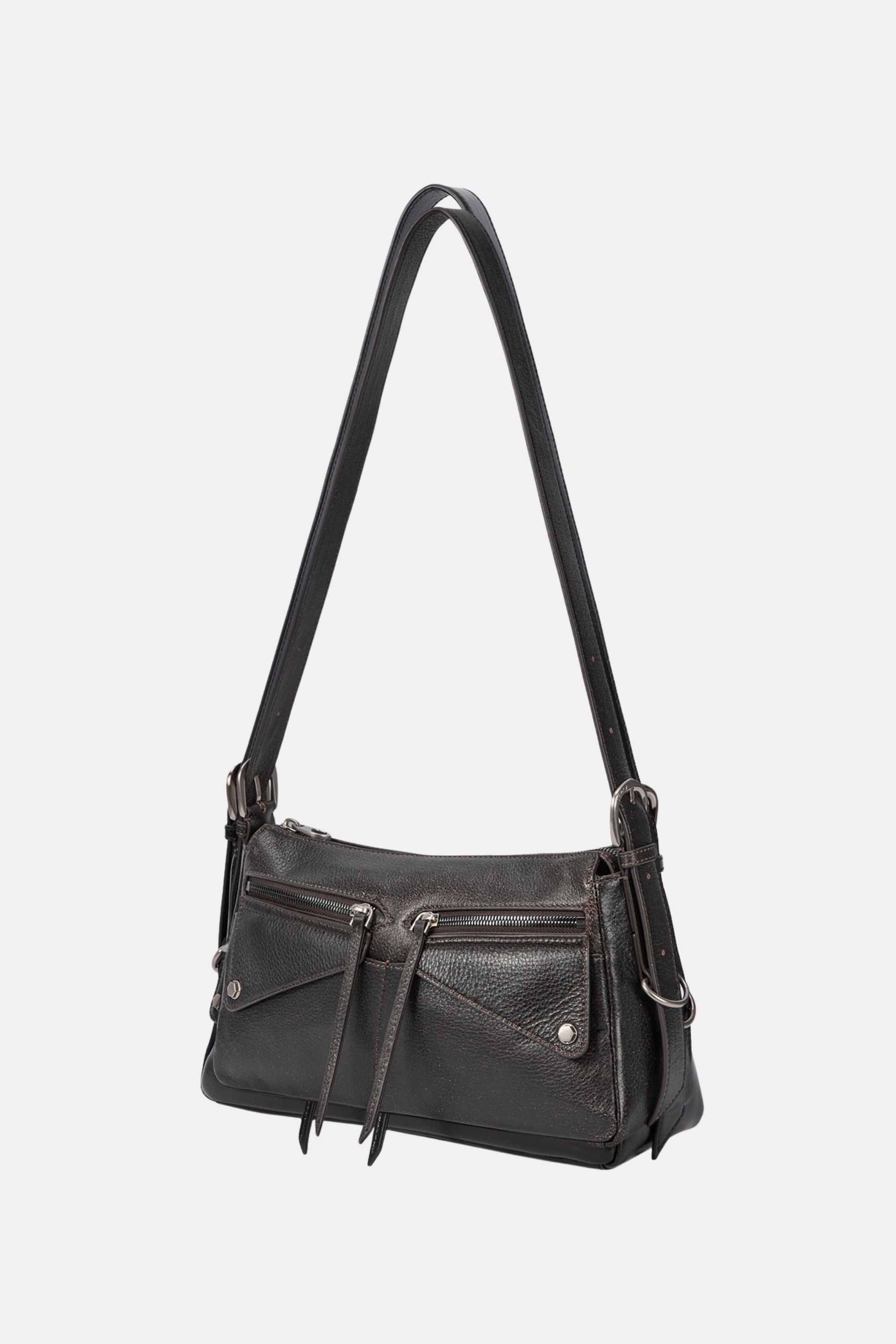 Oryany - Moto Shoulder Medium Should Bag Handbags - Vintage Brown / One size