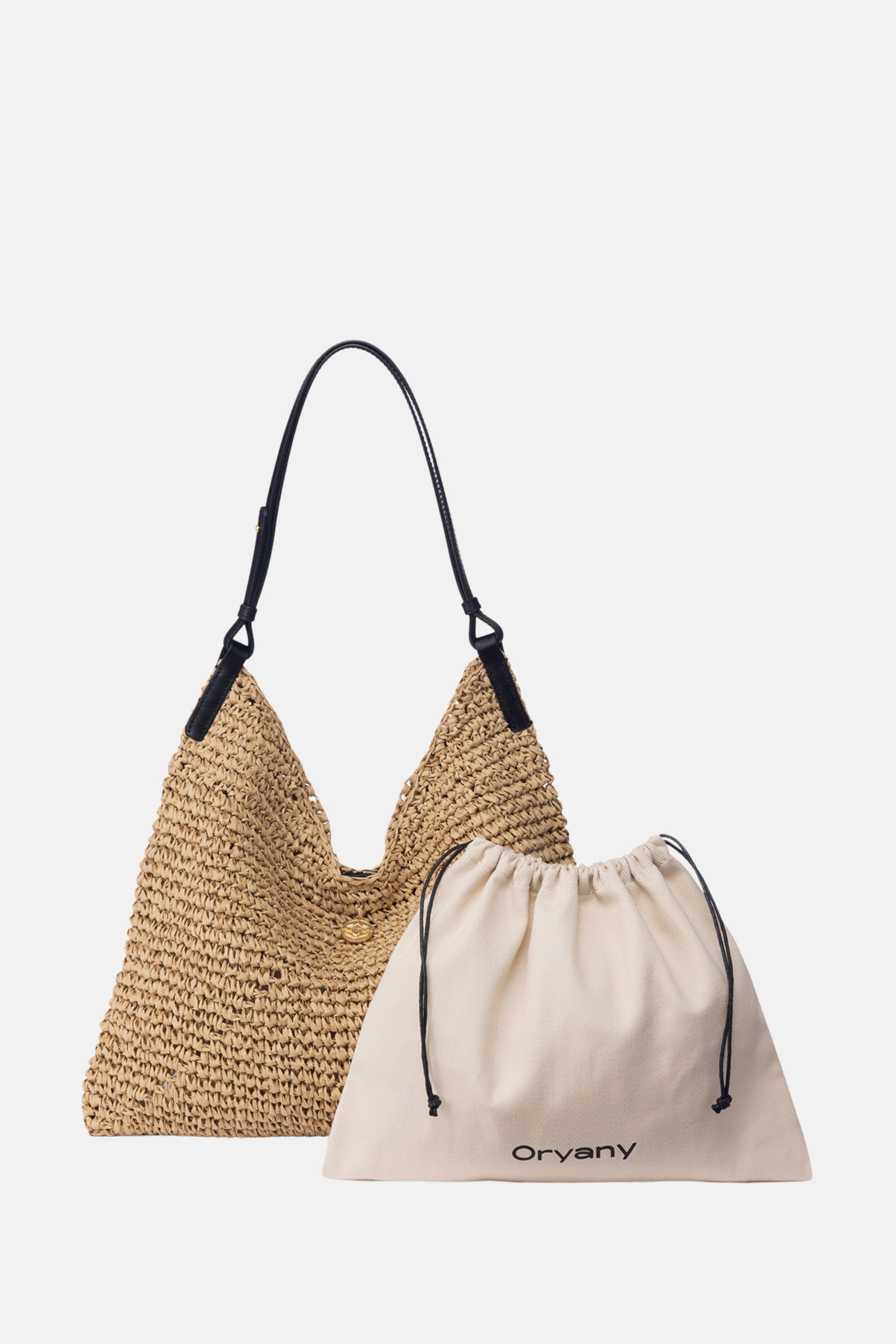 Oryany - Raffia Triangle Women's Shoulder Bags - Natural