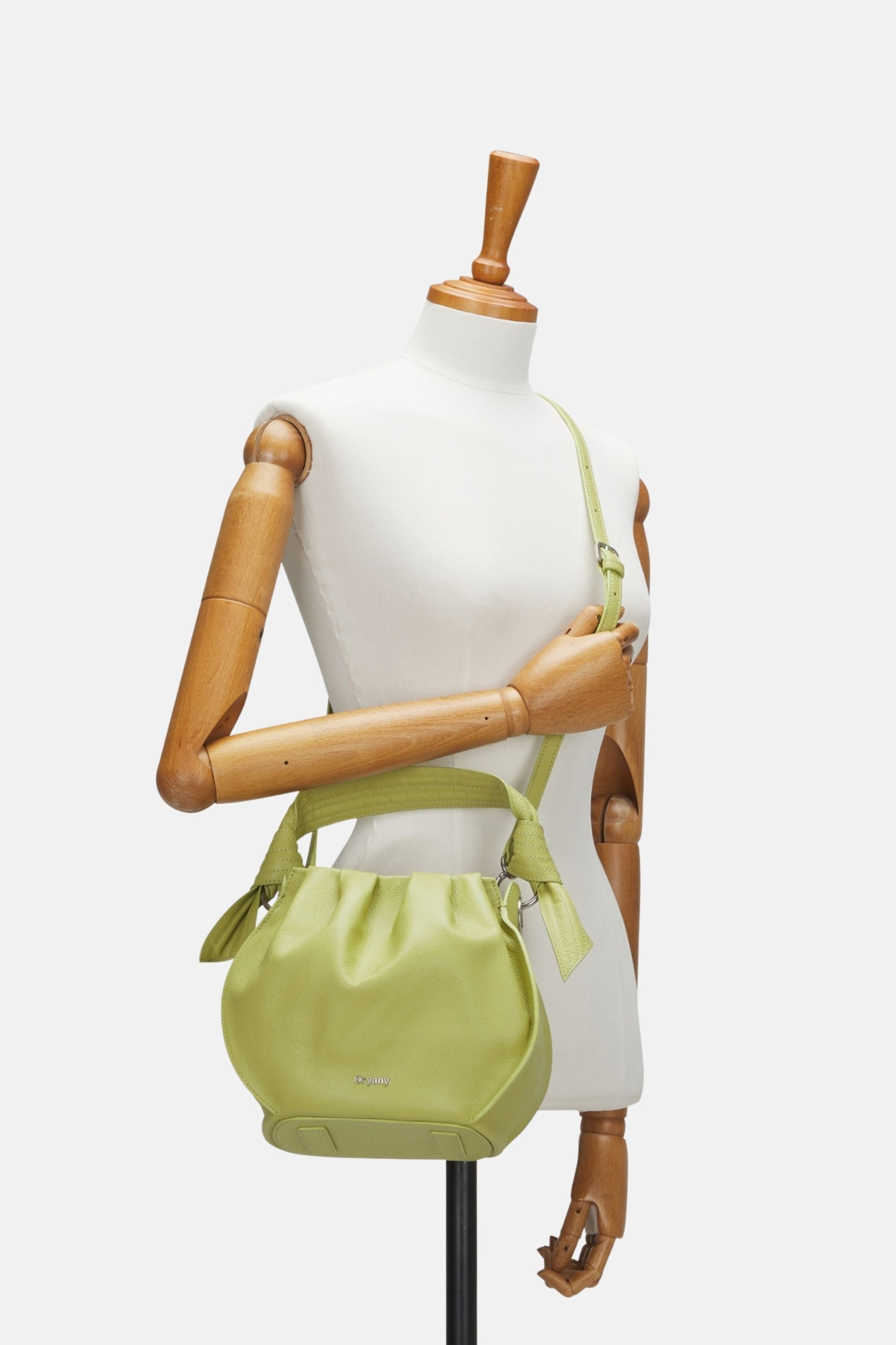 Sample Product - Oryany - Selena Bucket Bag - Medium Crossbody - Sweet Green Leather