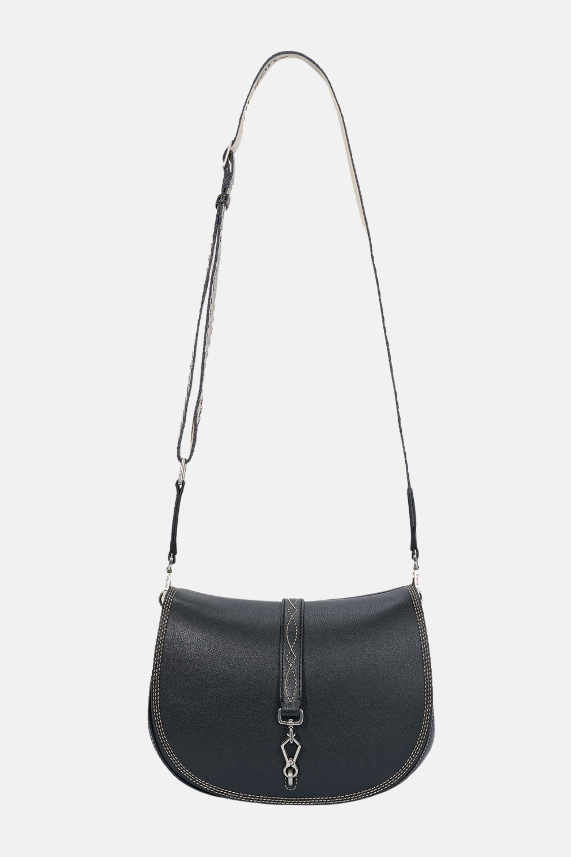 Western Stitch Saddle Bag - Black / One size