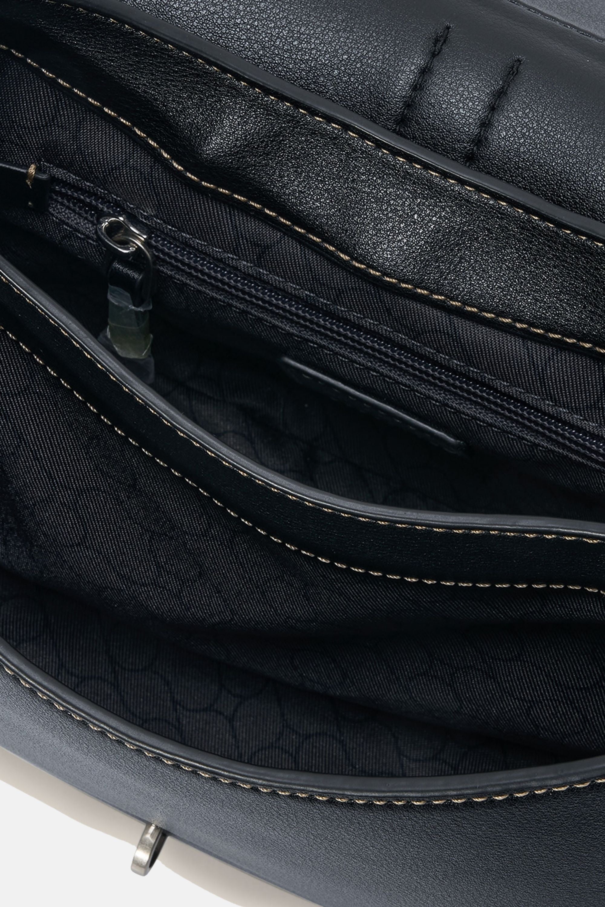 Western Stitch Saddle Bag - Black / One size