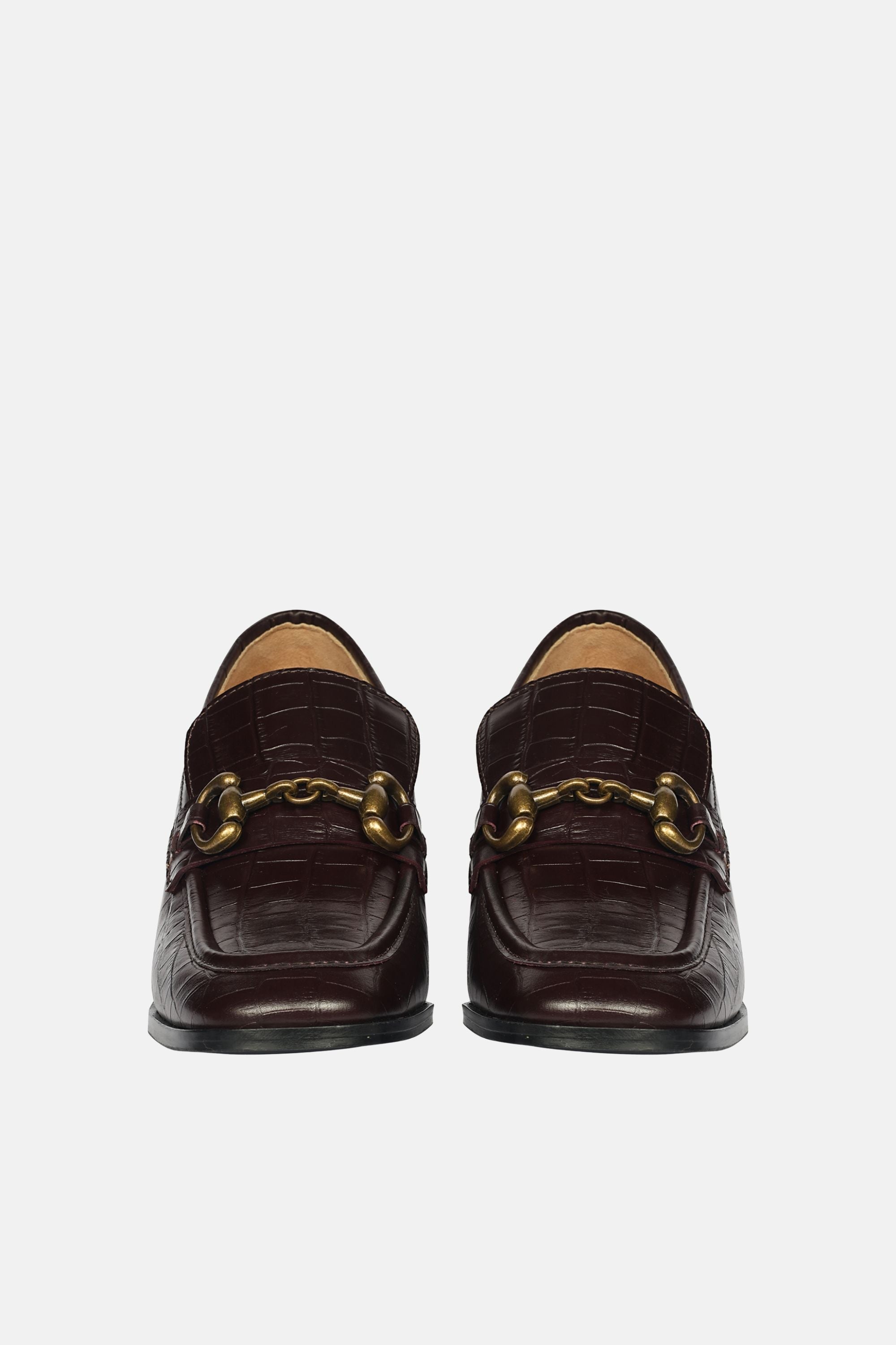 Isha Croco - Heeled Loafers