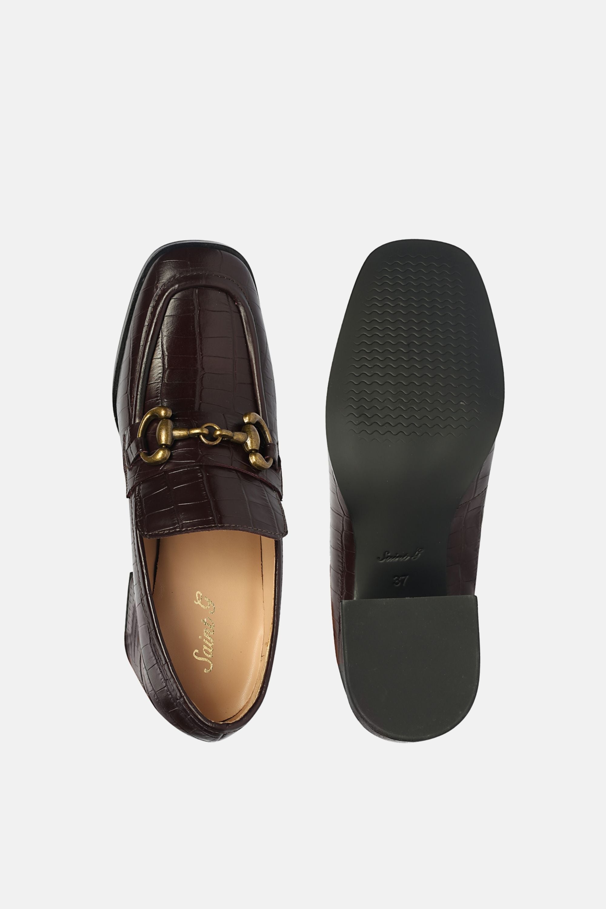 Isha Croco - Heeled Loafers