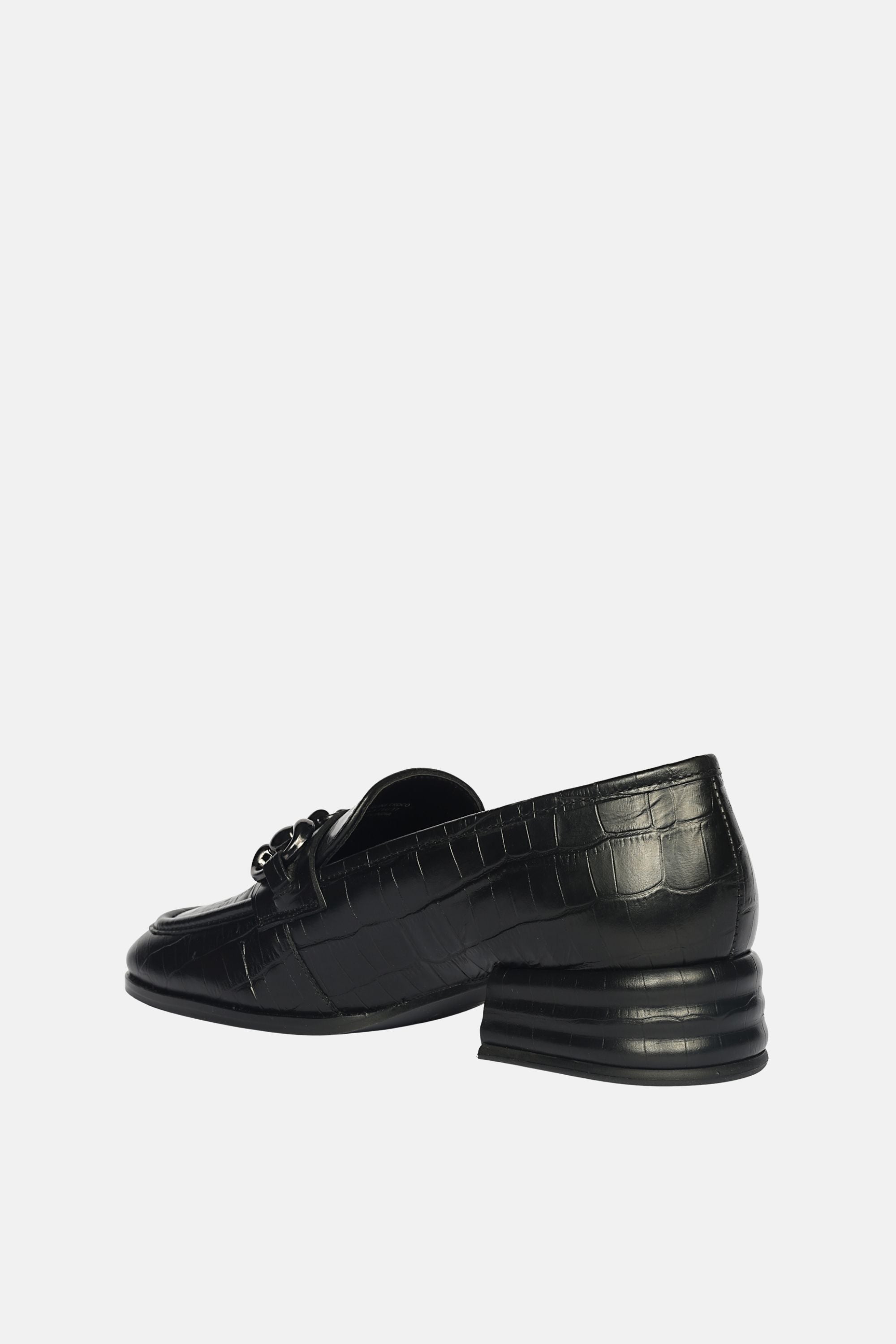 Jacqueline Croco - Heeled Loafers