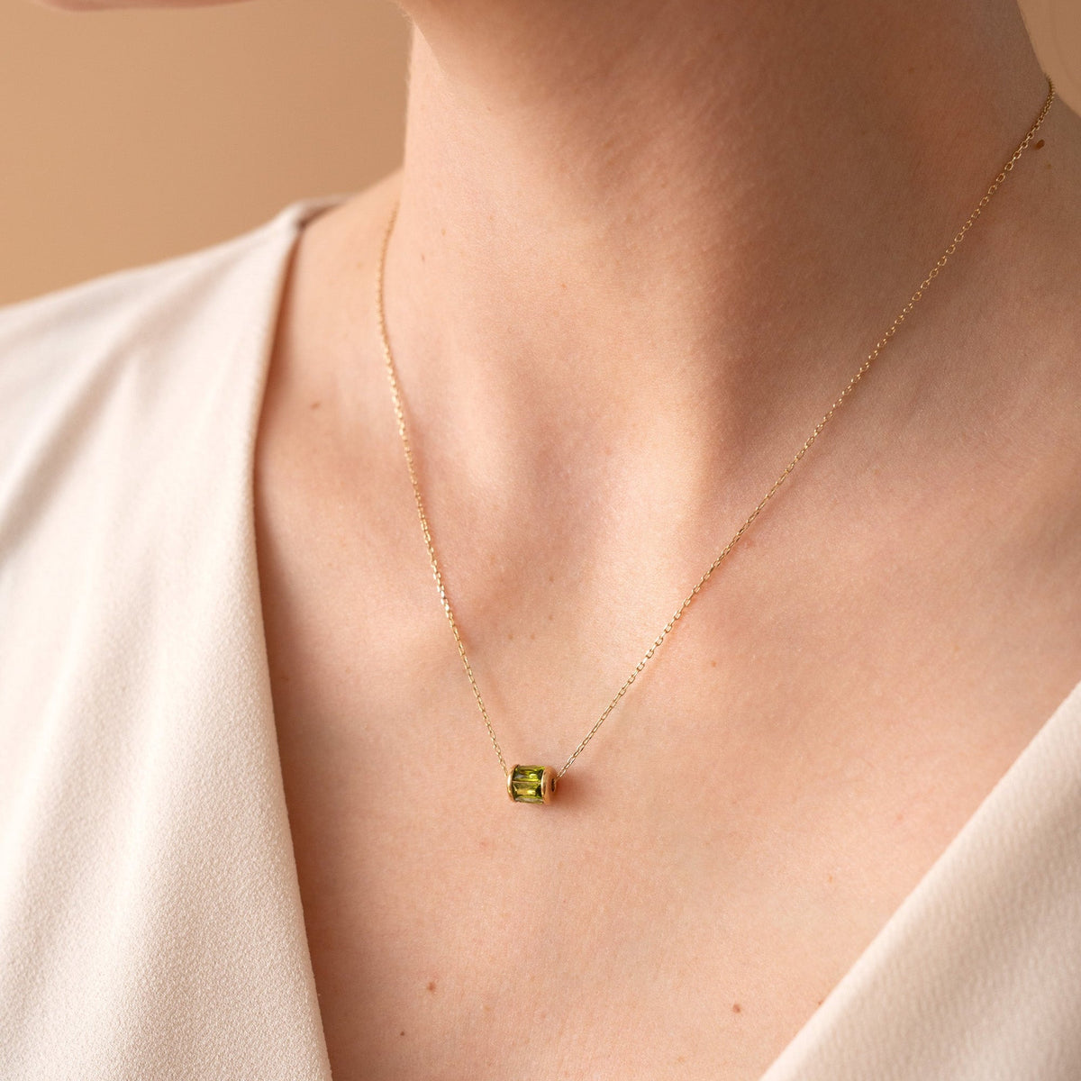 August Birthstone Precious Pendant Necklace
