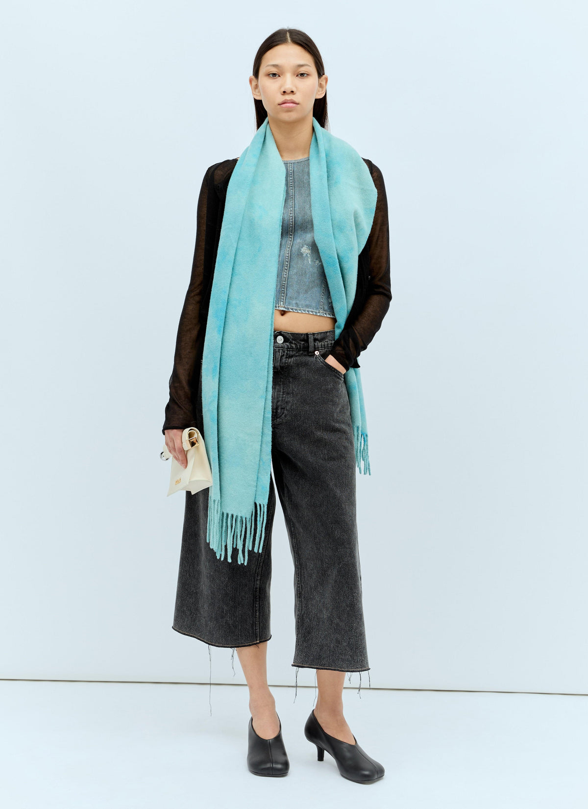 Acne Studios Women Narrow Tie-Dye Wool Scarf