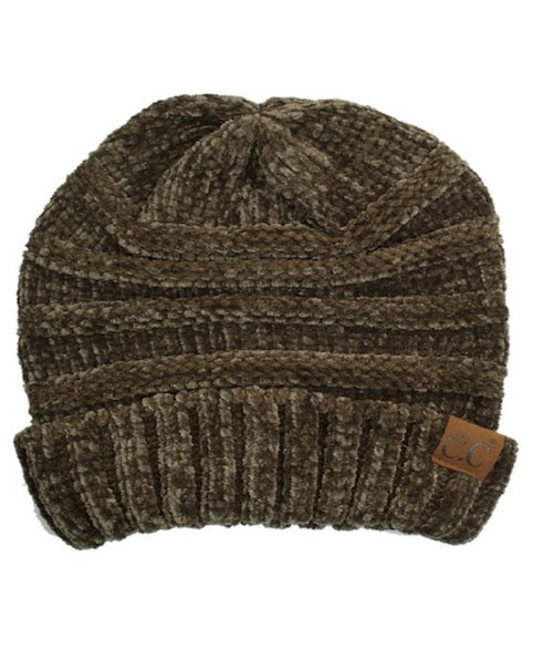 C.C Oversized Chenille Detailed Knitted Beanie Winter Hat