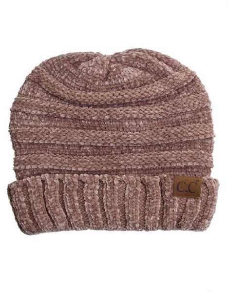C.C Oversized Chenille Detailed Knitted Beanie Winter Hat