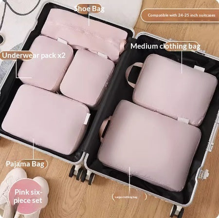 6-Piece Compression Packing Cube Set – Travel & Luggage Organizers