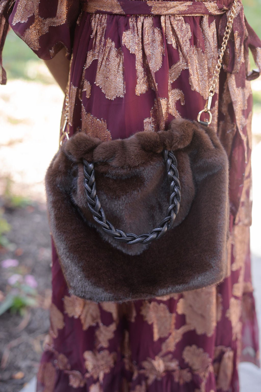 Heather Faux Fur Handbag