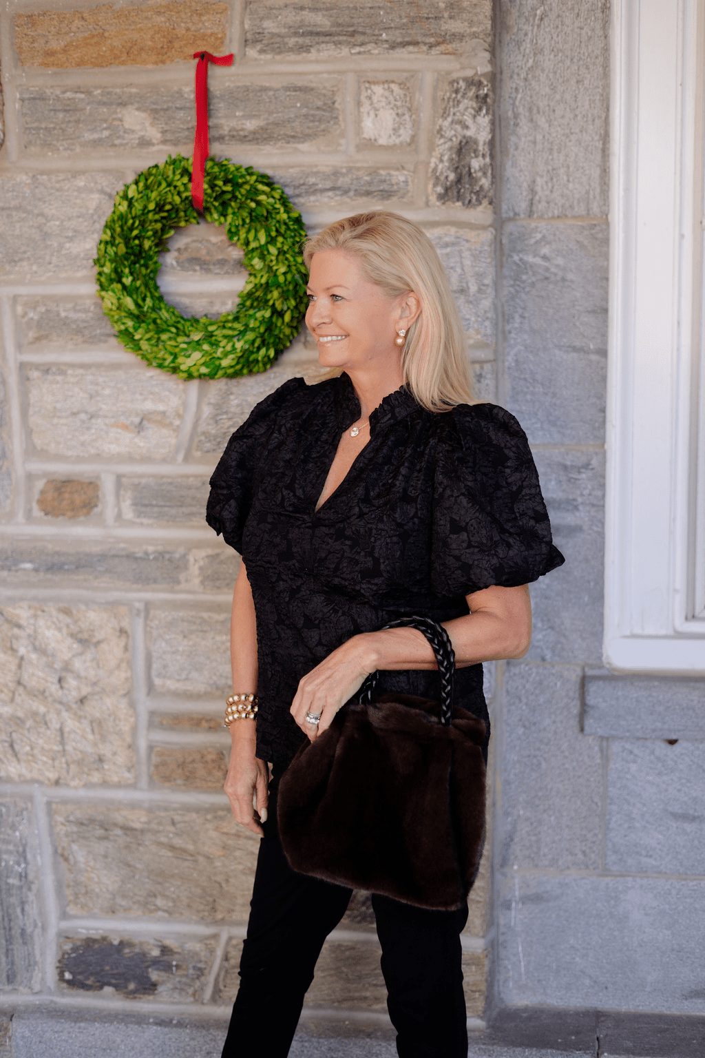 Heather Faux Fur Handbag