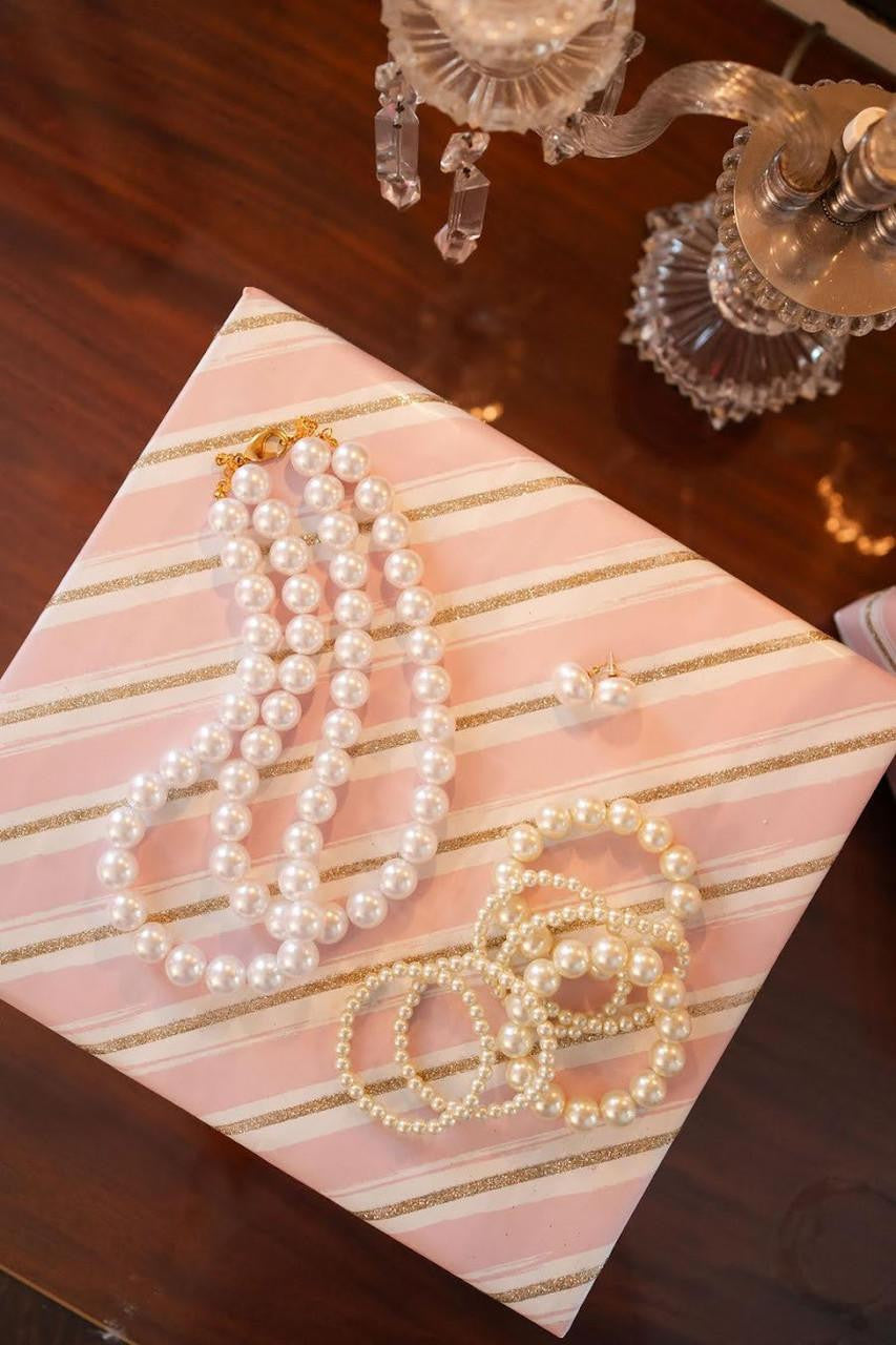 Double Birdie - Pearl  Statement Necklace