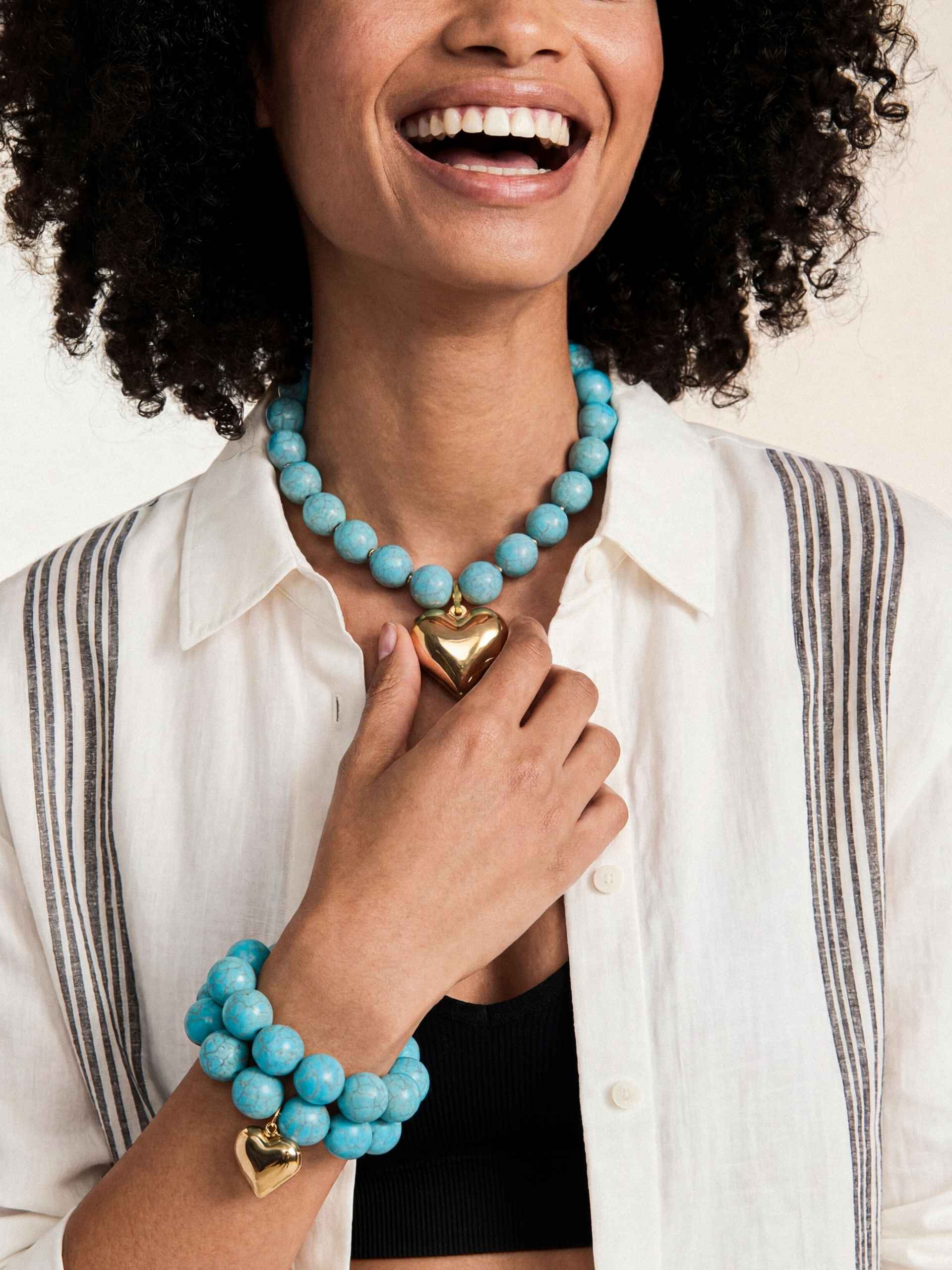 Luck and Love Turquoise Heart Necklace