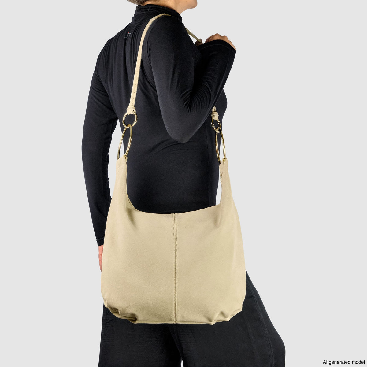 Italian Genuine Suede Hobo Bag | Belluno