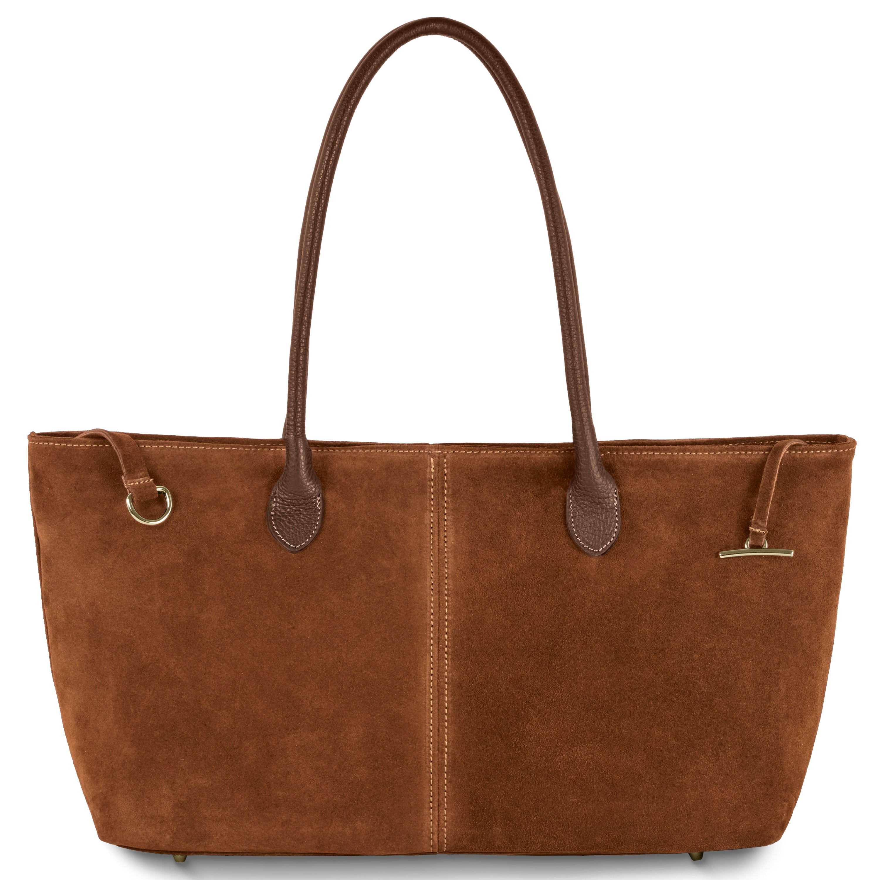 Italian Genuine Suede & Full-Grain Leather Tote Bag | Bologna