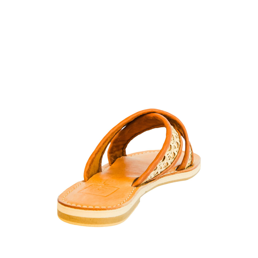 Bora Cane Sandals Cognac Leather - Future Brands Group