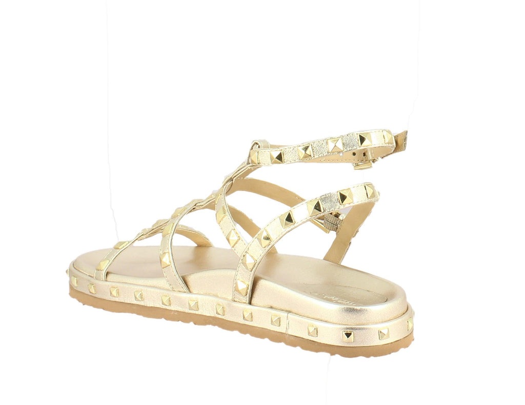 Alicia Gold Sandals side view - Future Brands Group from Oryany