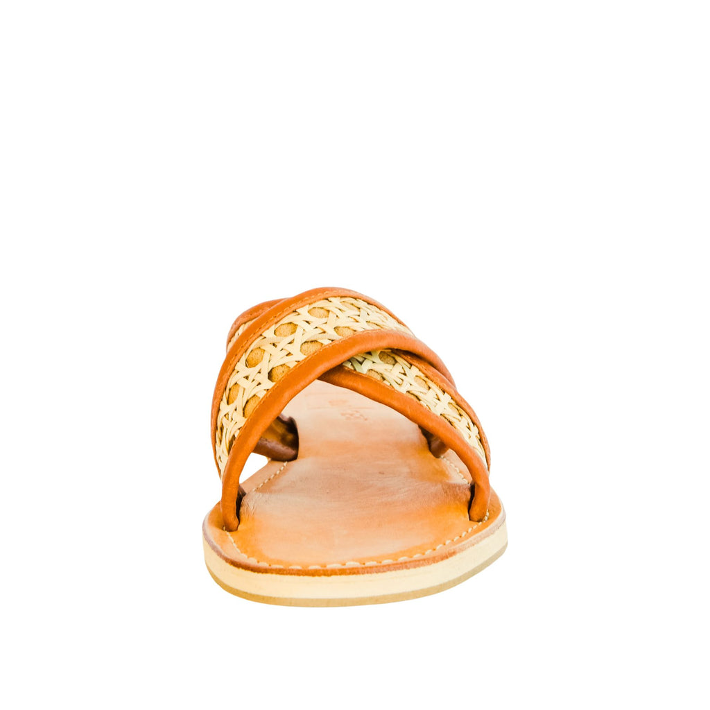 Bora Cane Sandals Cognac Leather - Future Brands Group