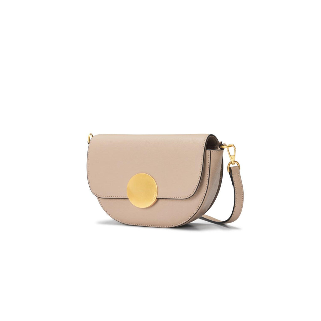 LOTTIE SADDLE CROSSBODY by oryany, color, taupe