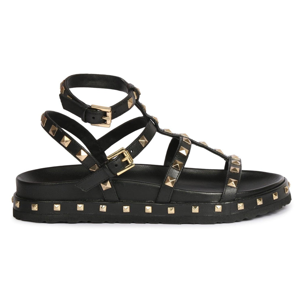 Alicia Black Sandals side view- Future Brands Group from Saint G