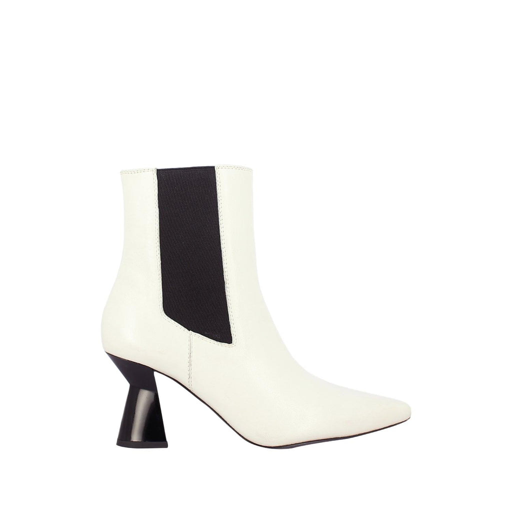 Elliana Off-White Leather Boots - FutureBrandsGroup