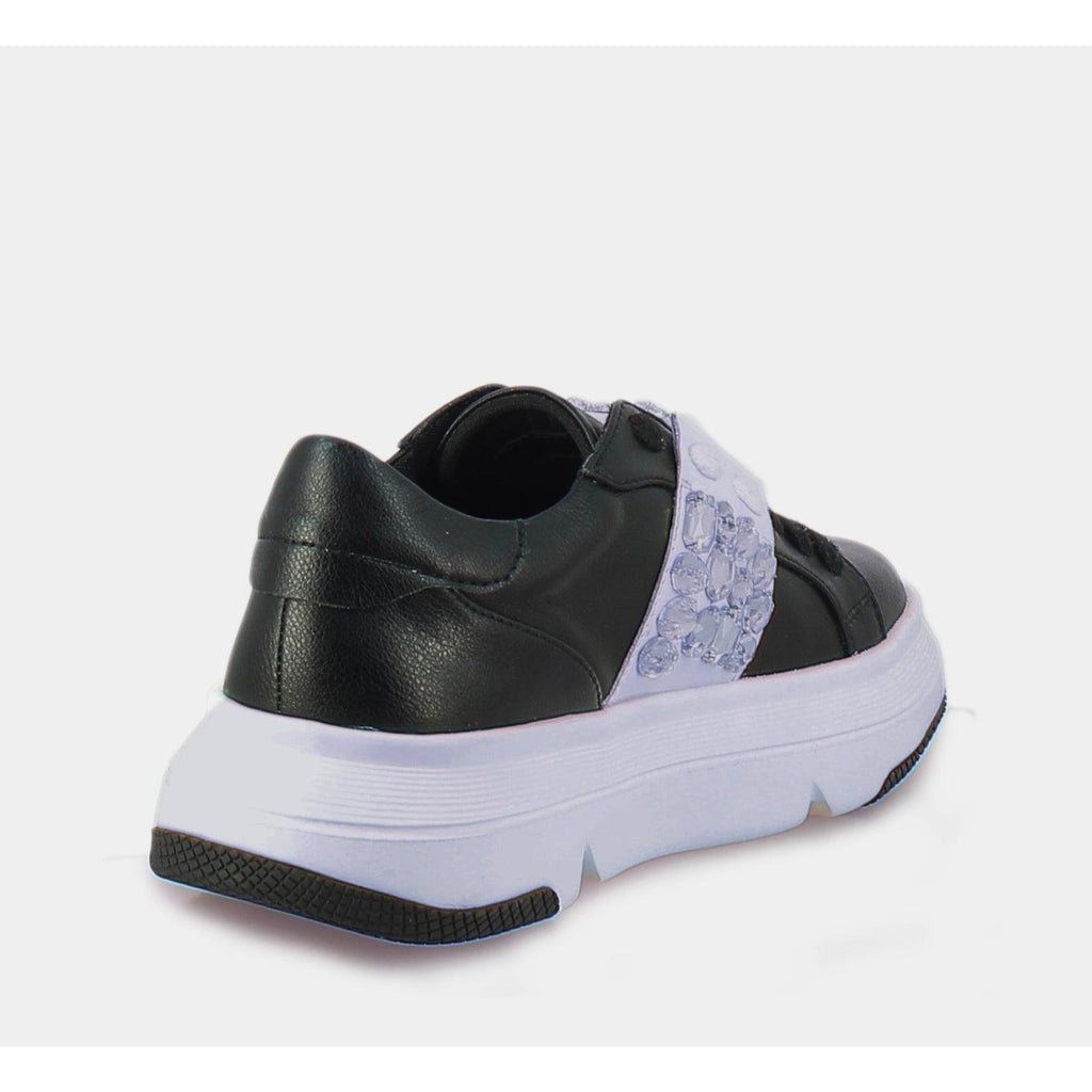 Joanna Crystal Black Sneakers - FutureBrandsGroup