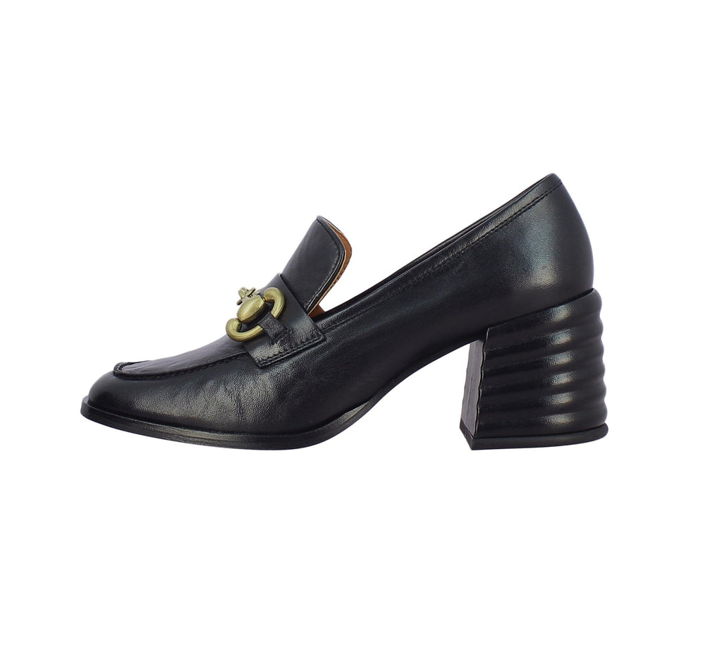 Valentina Black Patent Leather Block Heels - FutureBrandsGroup