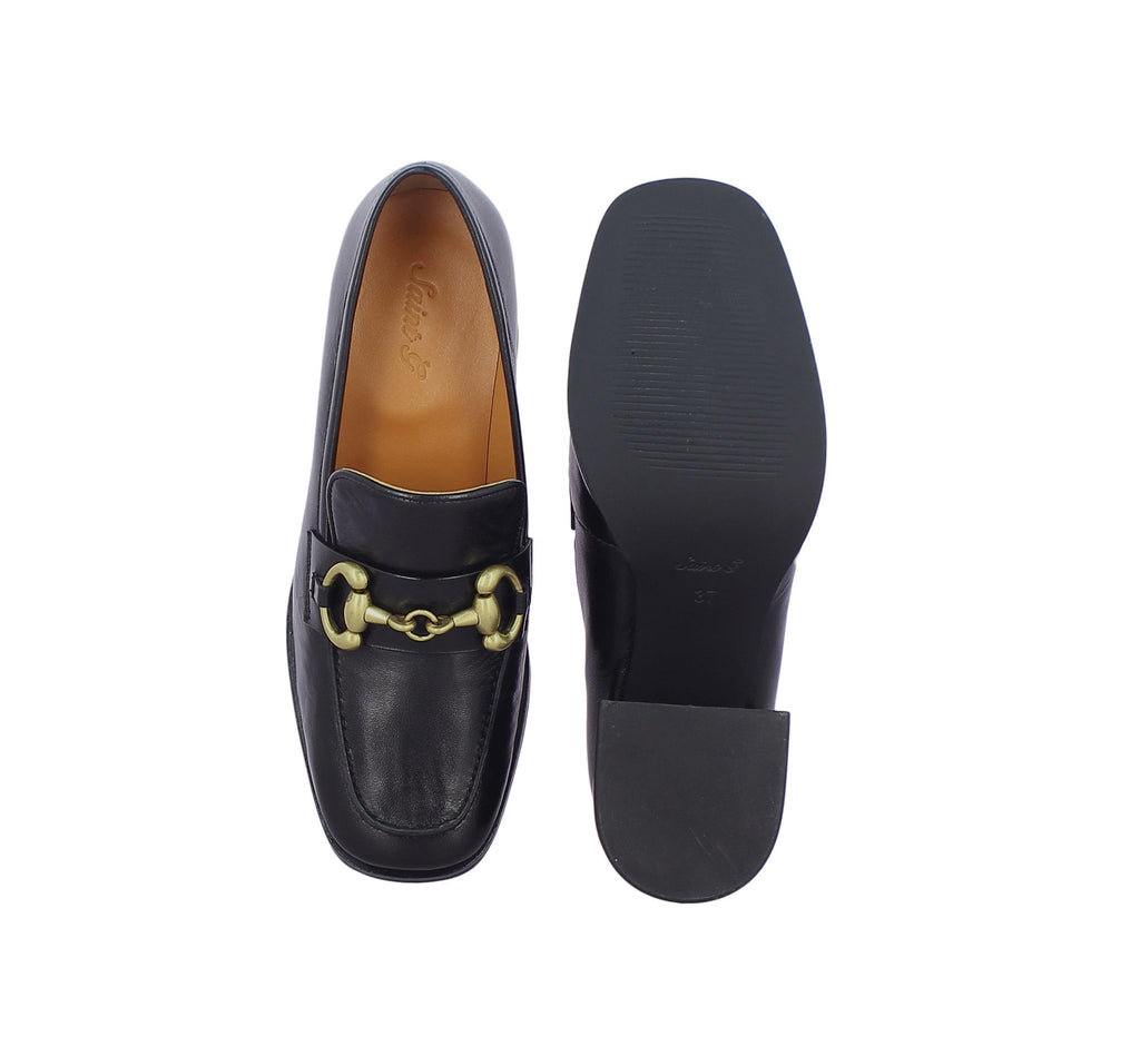 Valentina Black Patent Leather Block Heels - FutureBrandsGroup