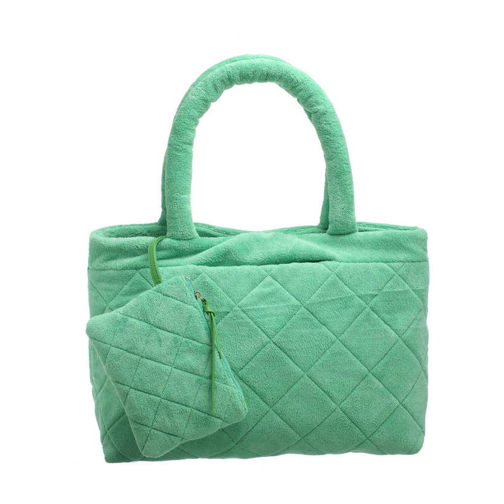 Katrina Szish x JELAVU Handbags Green Terry PISCINE