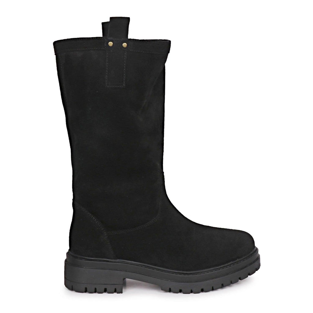 Saint G ANKLE BOOT Alexandra Black Suede Pull on Boots