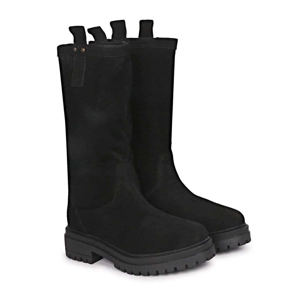 Saint G ANKLE BOOT Alexandra Black Suede Pull on Boots