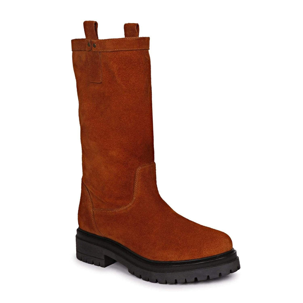 Saint G ANKLE BOOT Alexandra Cuoio Suede Pull on Boots