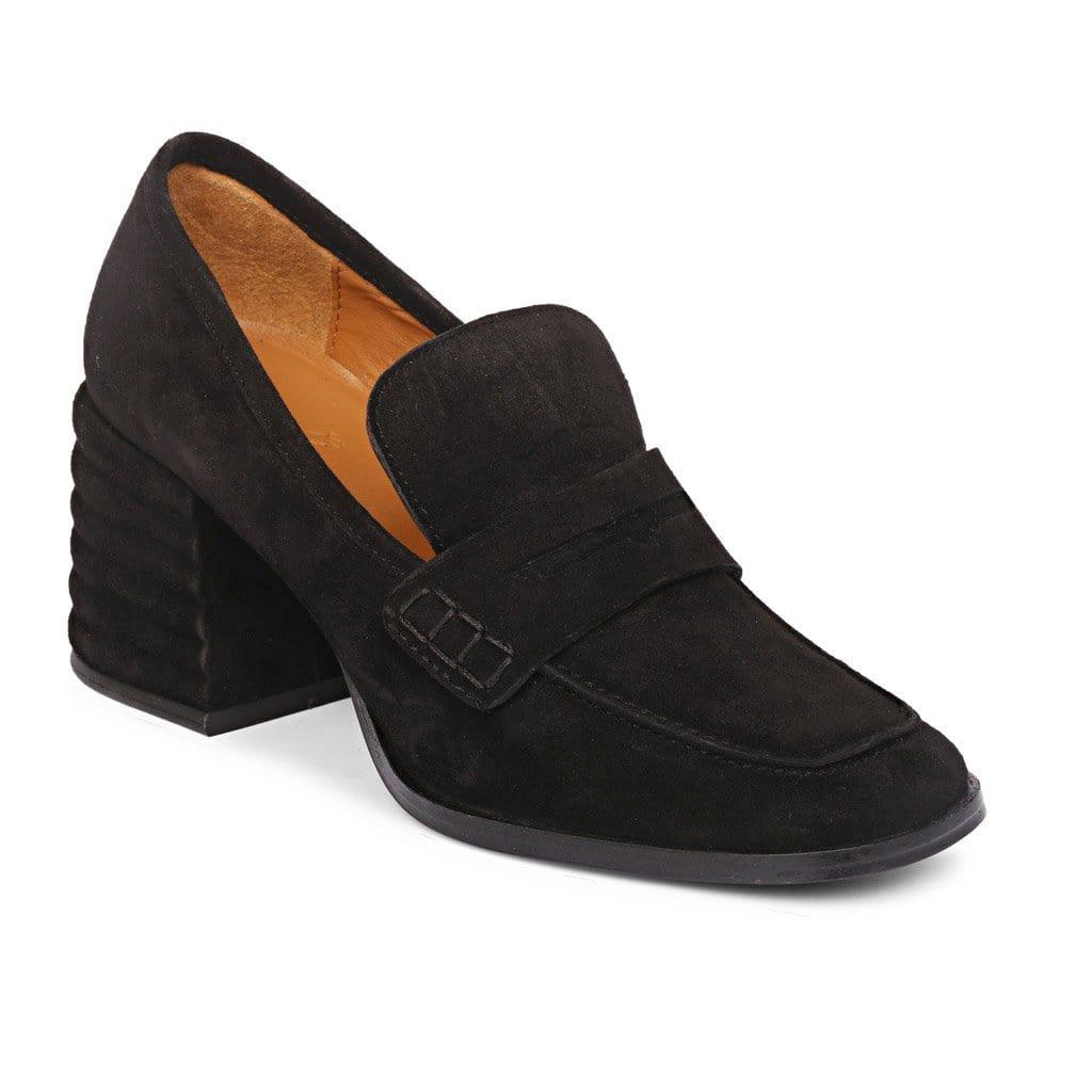 Saint G MOCCASINS Amelia Black Suede Leather Handcrafted Shoes